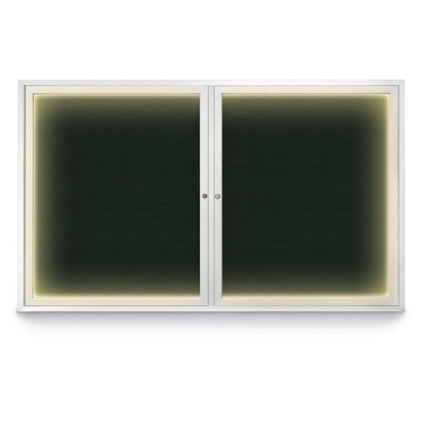 Indoor Enclosed Combo Board, 42"x32", Black Frame/Burgundy & Medium Grey